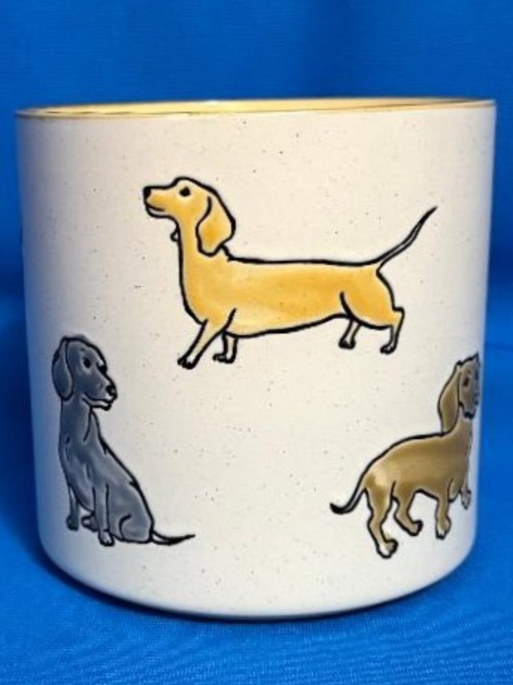 NEW DACHSHUND / DOXIE / WEINER DOG SMALL SIZE UTENSIL HOLDER / PLANTER PLANT POT